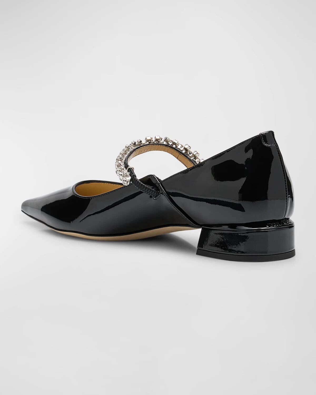 Патентованные балетки Bing с хрустальными ремешками Jimmy Choo, цвет Black — фото 4