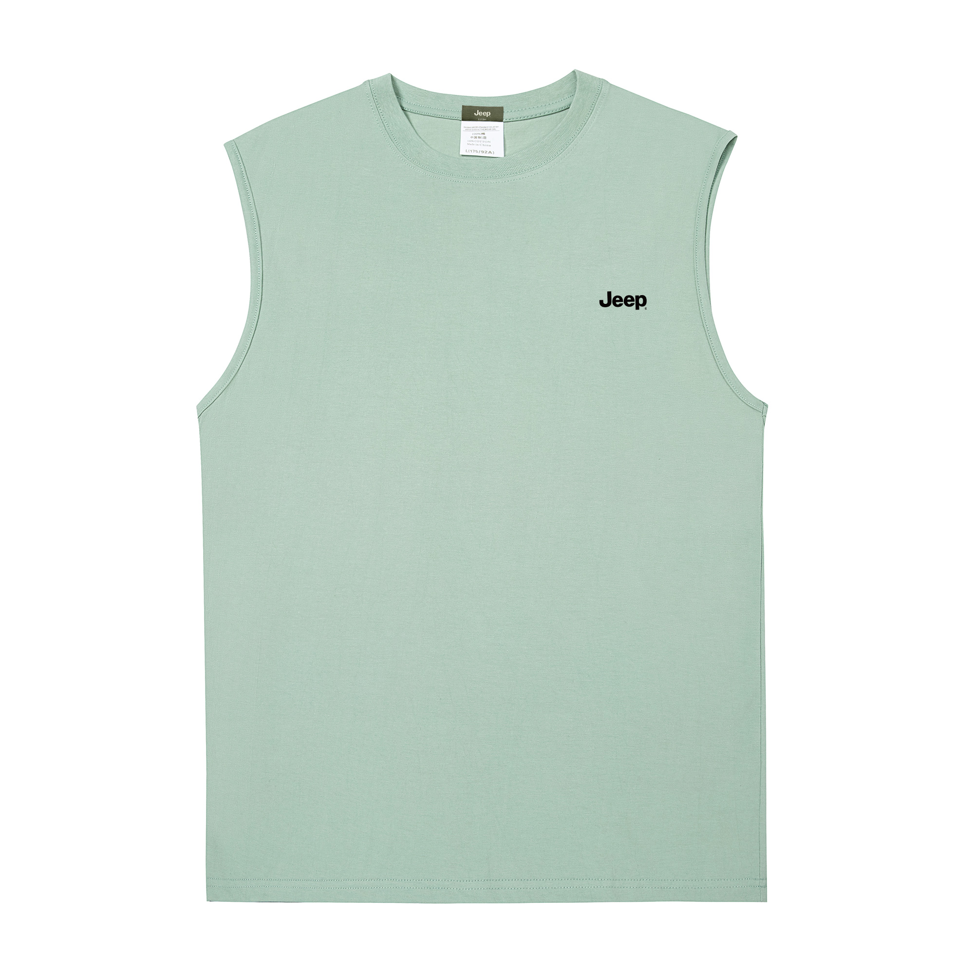 

Футболка-майка Unisex Crew Neck Moderate Straight Fit Jeep, pea зеленый (100% cotton)