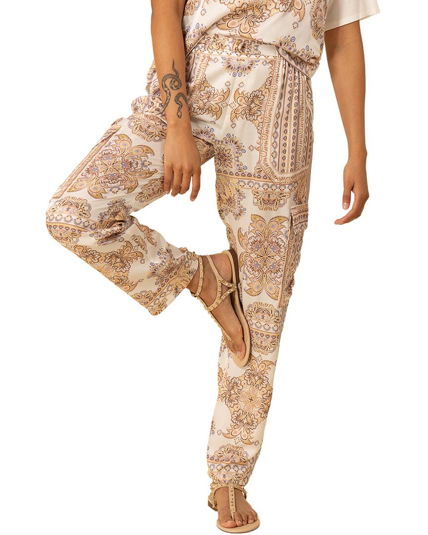 

Брюки Hale Bob Silk-Blend Katie, бежевый