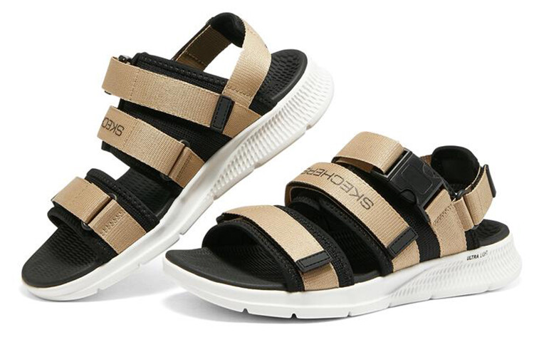 Сандалии Пляжные сандалии Мужские Серо-коричневые/черные Skechers — фото 3