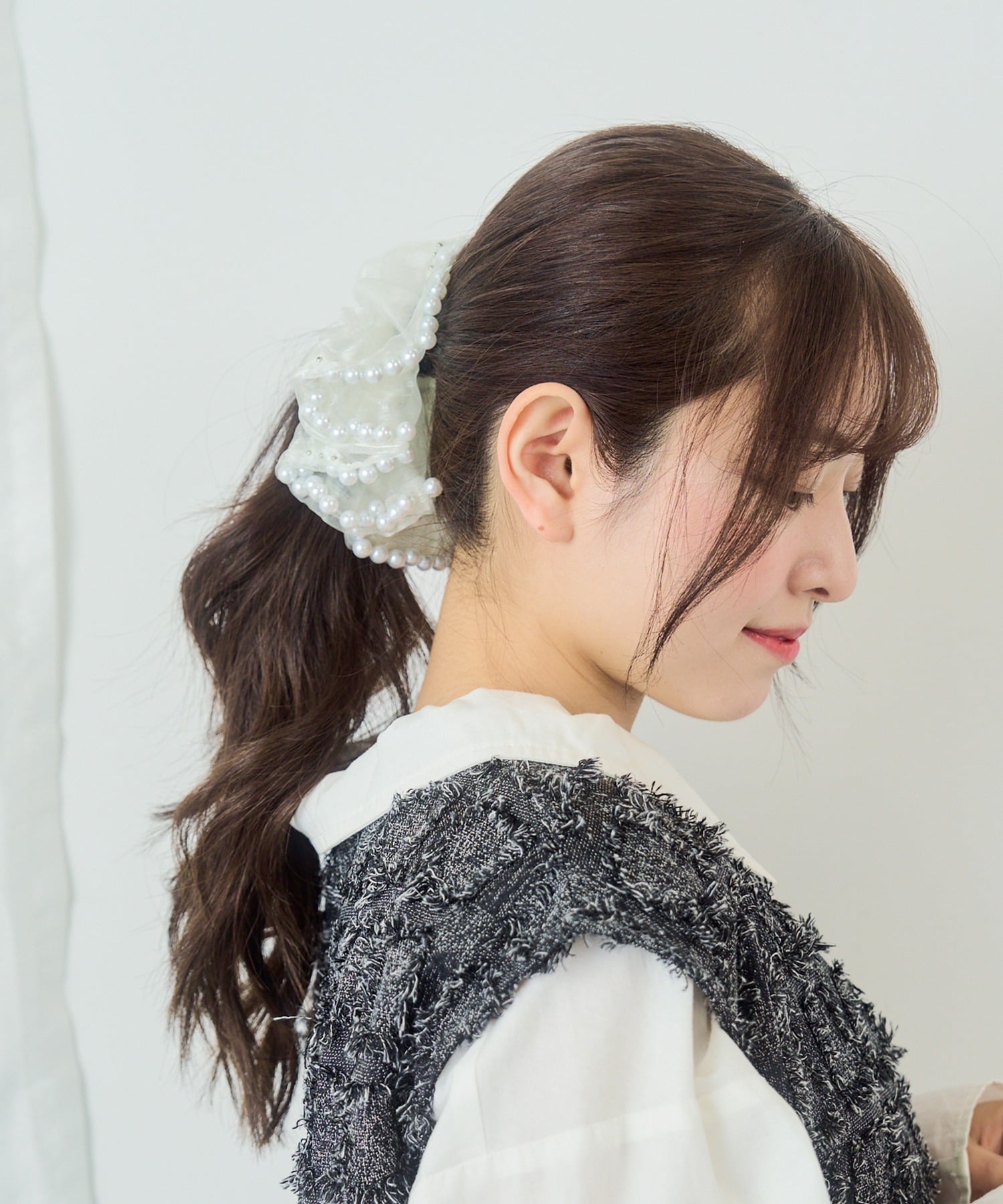 Pearl Chiffon Scrunchie OSWY Magasin De Mode Chou Chou, IVR — фото 2