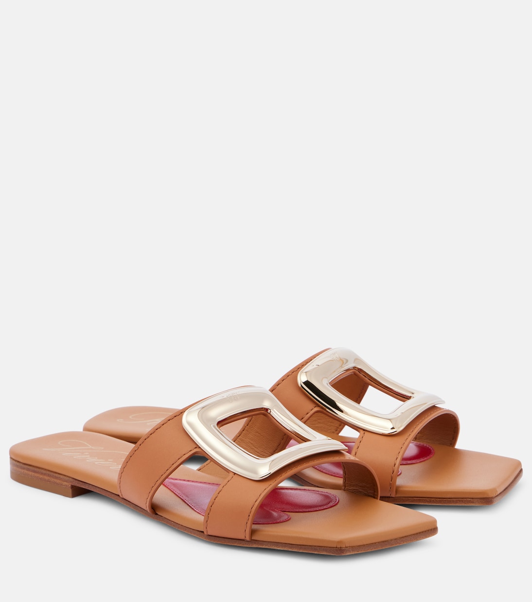 Кожаные сандалии Viv' By The Sea Roger Vivier, Cuoio Chiaro