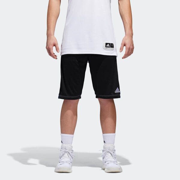 Шорты спортивные с полосками по бокам баскетбольные дышащие шорты Adidas, мульитколор — фото 2