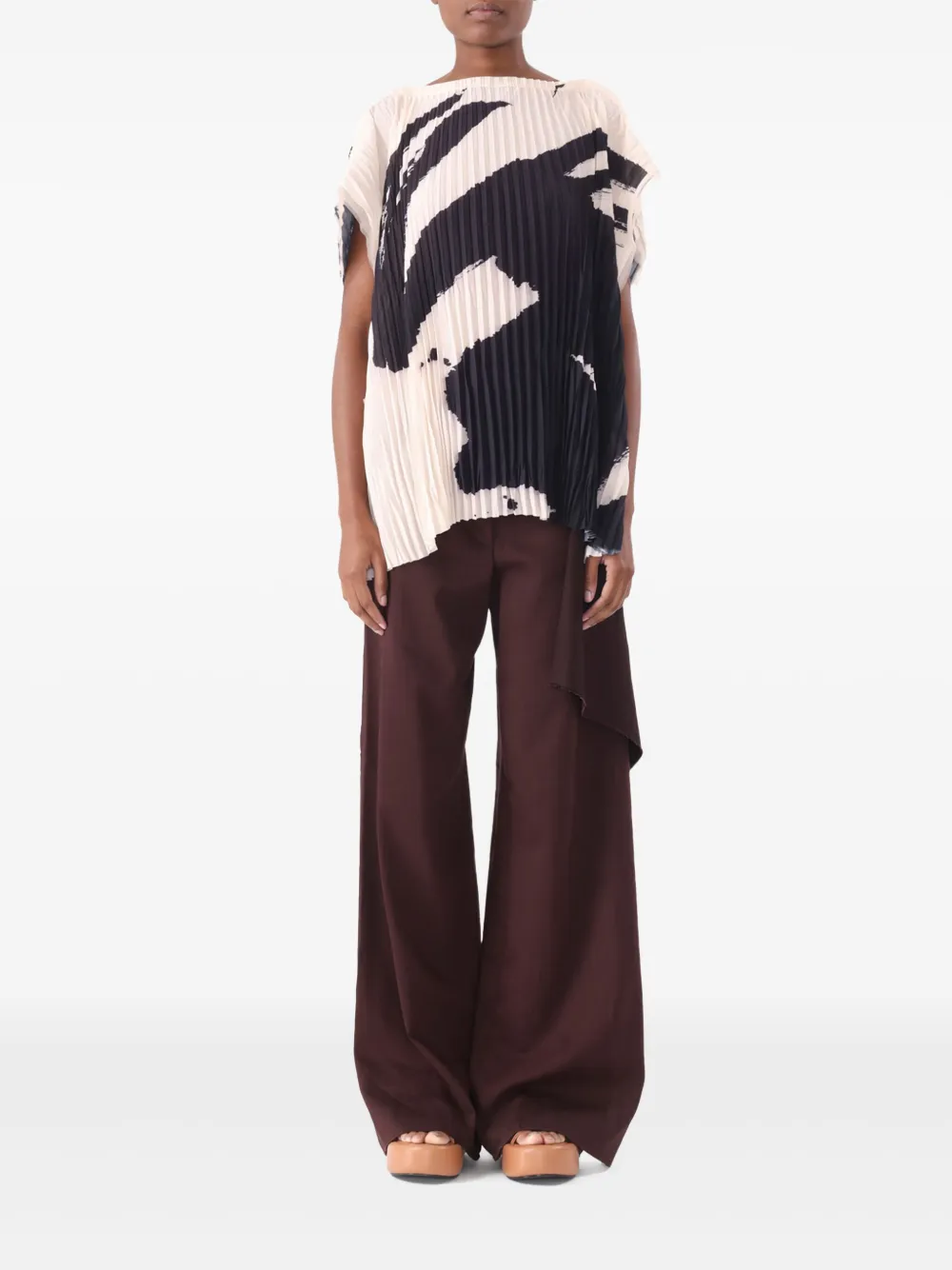 

Блузка с абстрактным принтом Jason Wu Collection, нейтральный