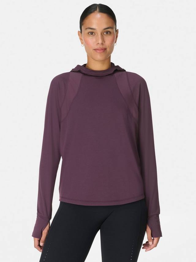 

Дышащая худи с длинными рукавами из сетчатой ткани Sweaty Betty, Neptune Purple