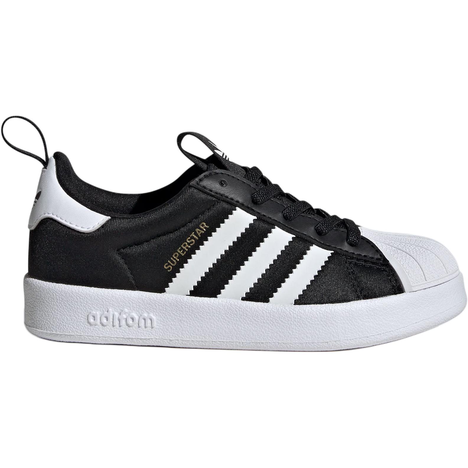SUPERSTAR 360 Low Top Детские скейтбординговые кроссовки Black White Kids' Adidas Originals — фото 2