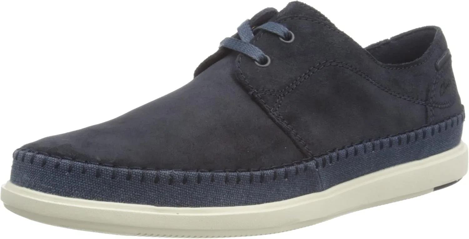 Мужские лодочные туфли Clarks Bratton Lo, Navy Suede