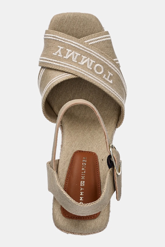Сандалии TOMMY HILFIGER ESPAD HIGH WEDGE Tommy Hilfiger, бежевый — фото 4