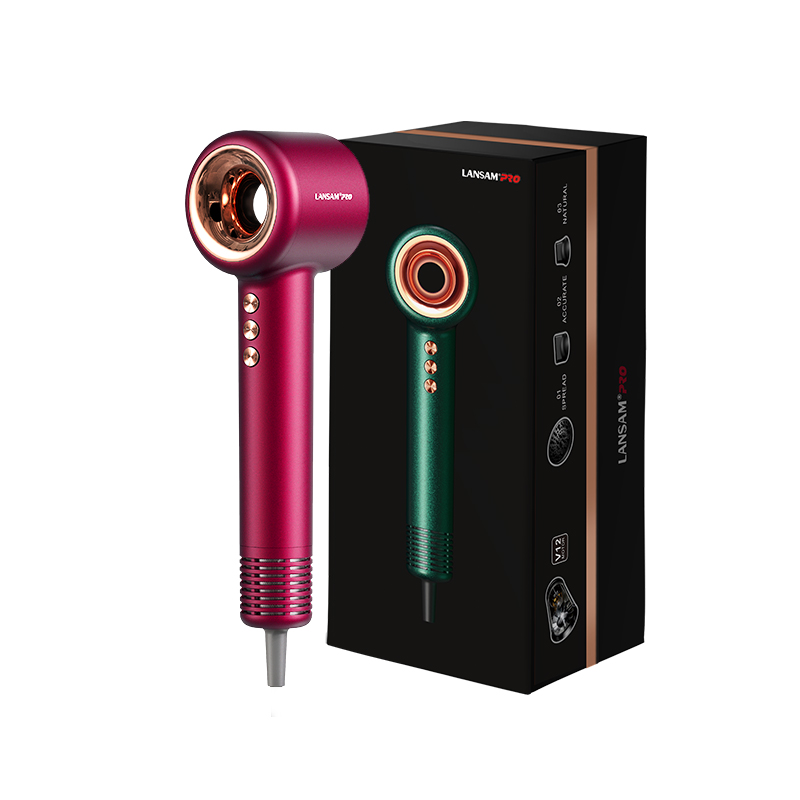 

Фен для волос 1400W профессиональный для дома и салона LS-6001A Lansam, Red
