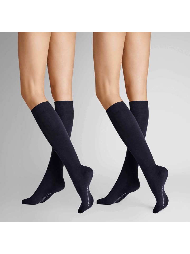 

Hudson Высокие носки до колена. Только 2 пары теплых носков темно-синего цвета