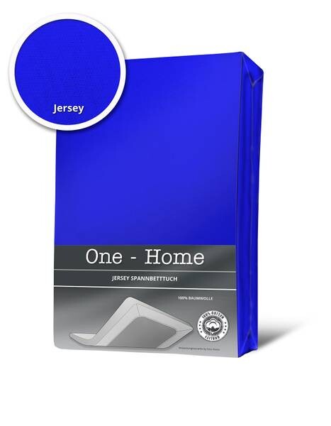 

Простынь на подгонке One-Home Jersey blau 90x200 cm, 90x25x200 см, синий