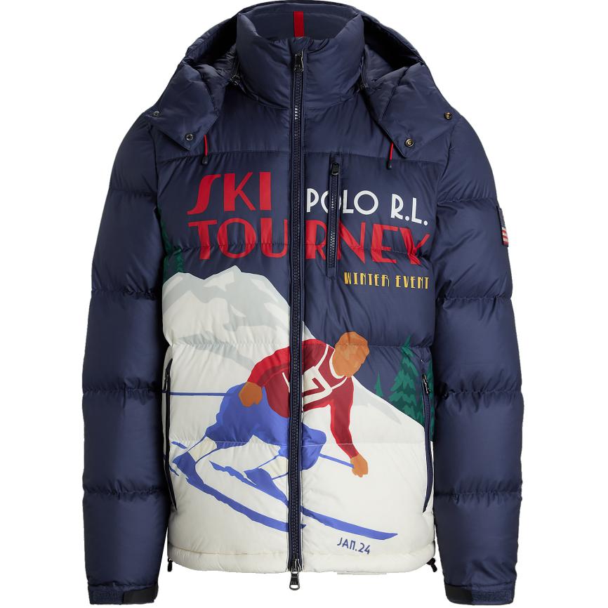 Пуховик Gorham Polo Ralph Lauren, темно-синий — фото 3
