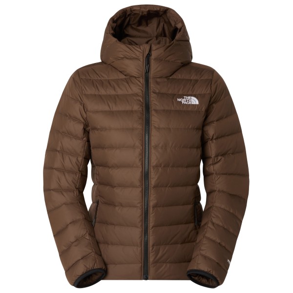 

Женская классическая пуховая куртка с капюшоном - пуховик The North Face, коричневый