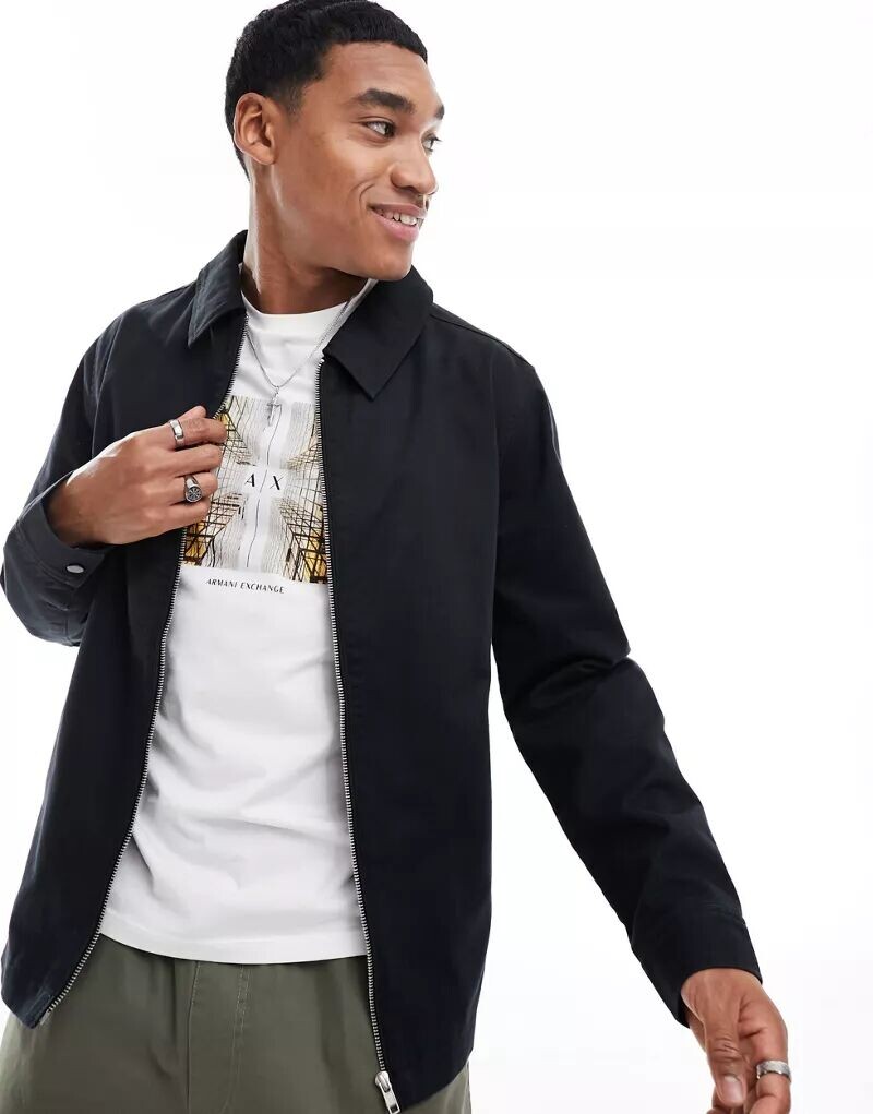 

Черная куртка Harrington ASOS