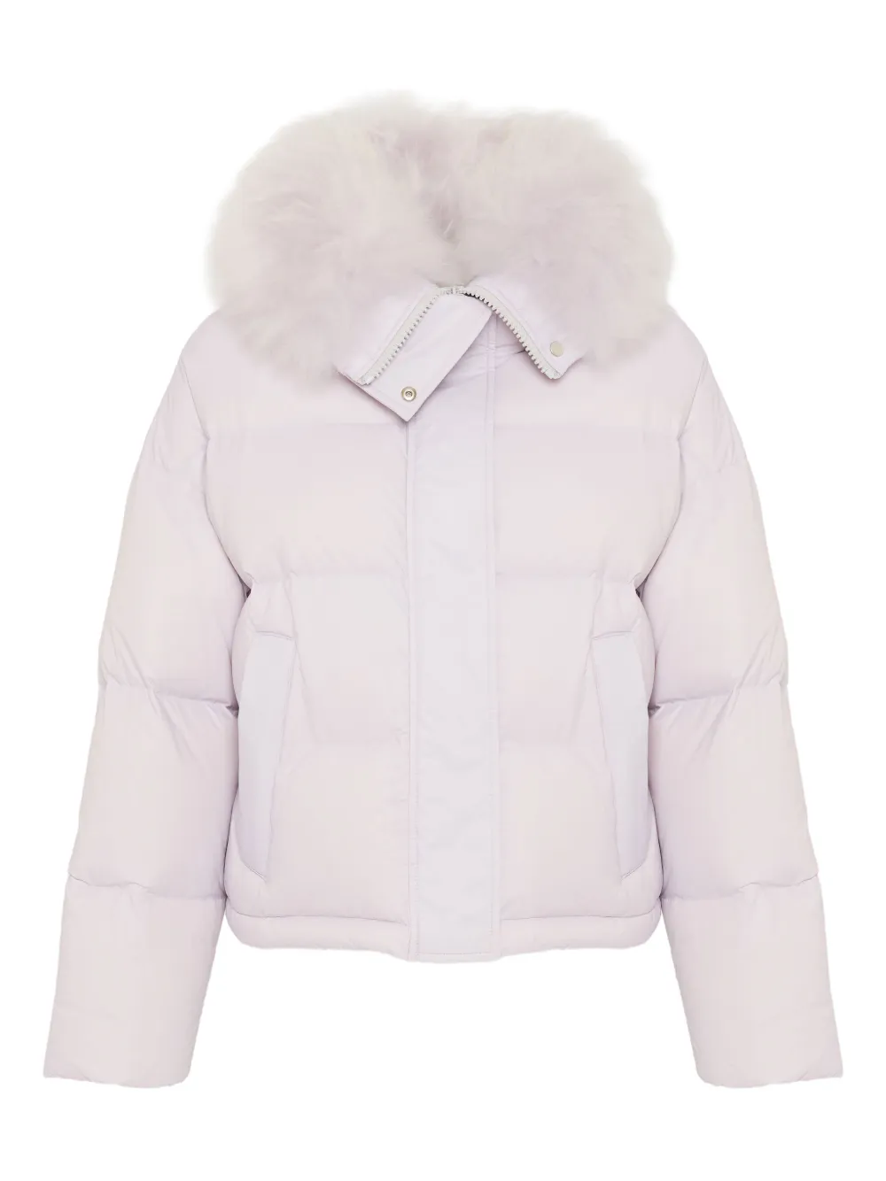 

Пуховик со съемным воротником YVES SALOMON, фиолетовый