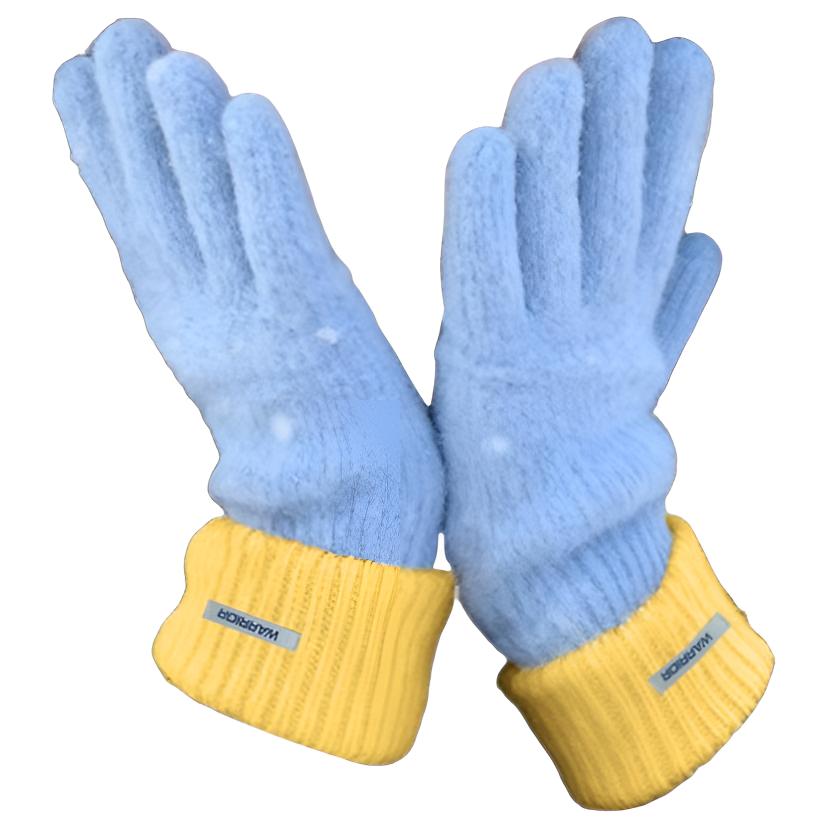 

Акриловые вязаные перчатки Unisex WARRIOR, sea синий