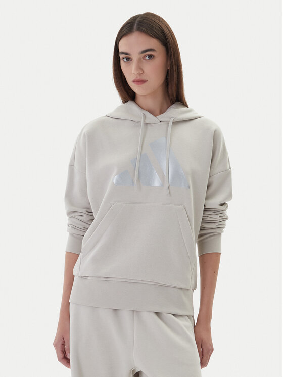 

Свитшот regular fit Holiday Metallic Graphic JM4428 Adidas, бежевый