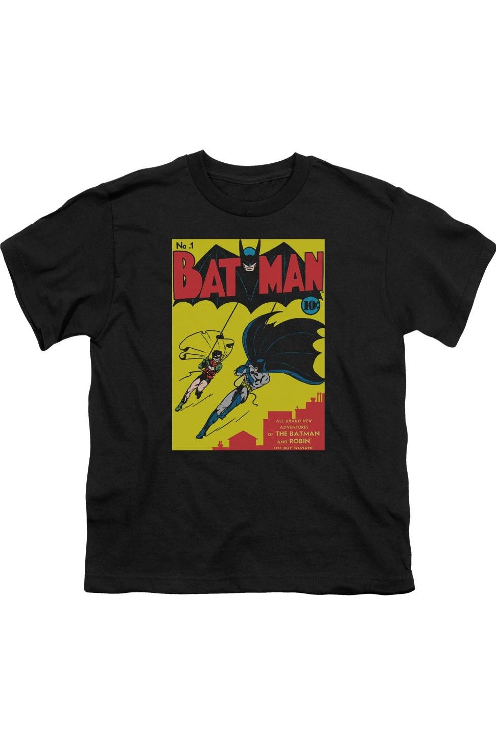 

Футболка Batman First с коротким рукавом для детей Gildan, черный