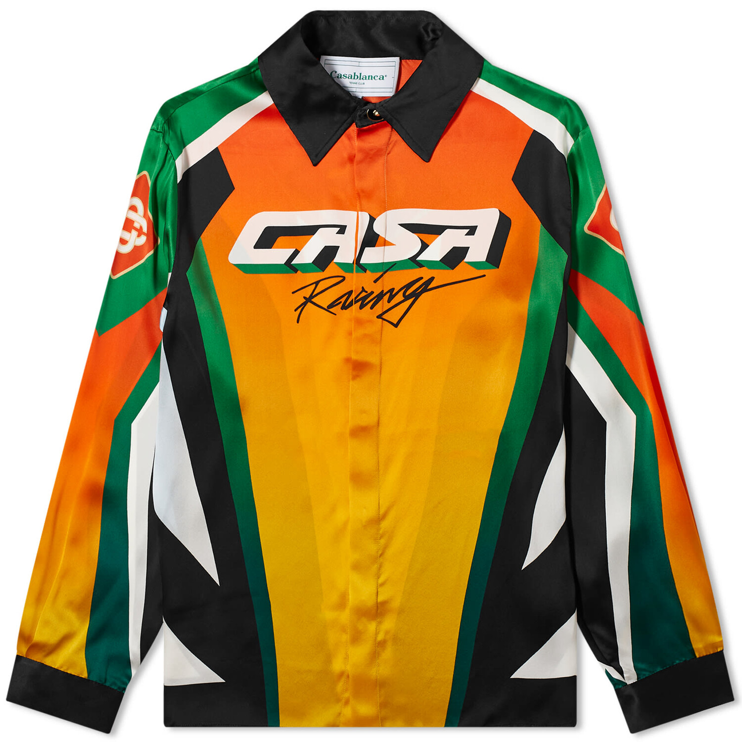 

Рубашка Casablanca Casa Moto Sport Silk Long Sleeve Shirt, цвет Casa Moto Sport