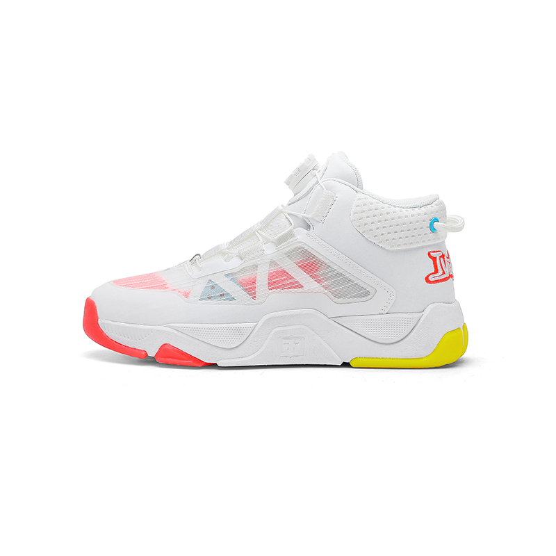 

IVERSON Детские баскетбольные кроссовки low top с противоскользящей износостойкой подошвой white fruit jelly orange yellow