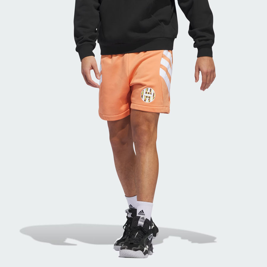 Спортивные шорты adidas Harden Graphic Shorts Asia Sizing 'Orange', оранжевый — фото 3