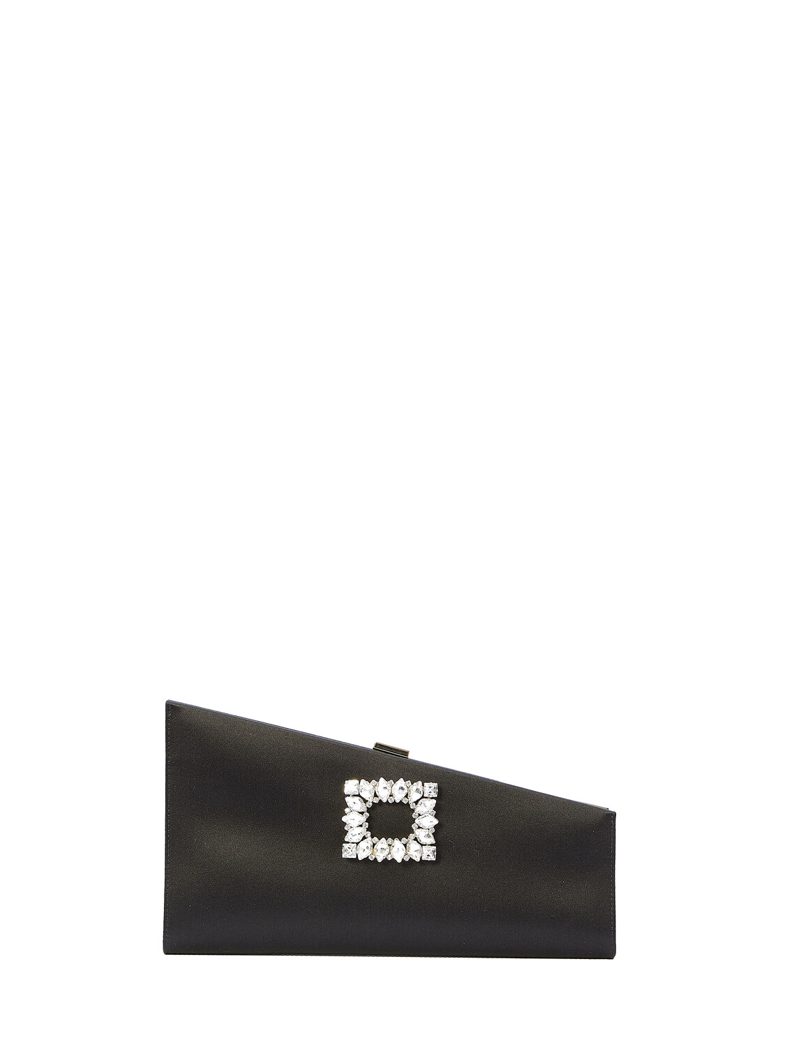 

Клатч Roger Vivier Asymmetrical Strass Buckle, черный