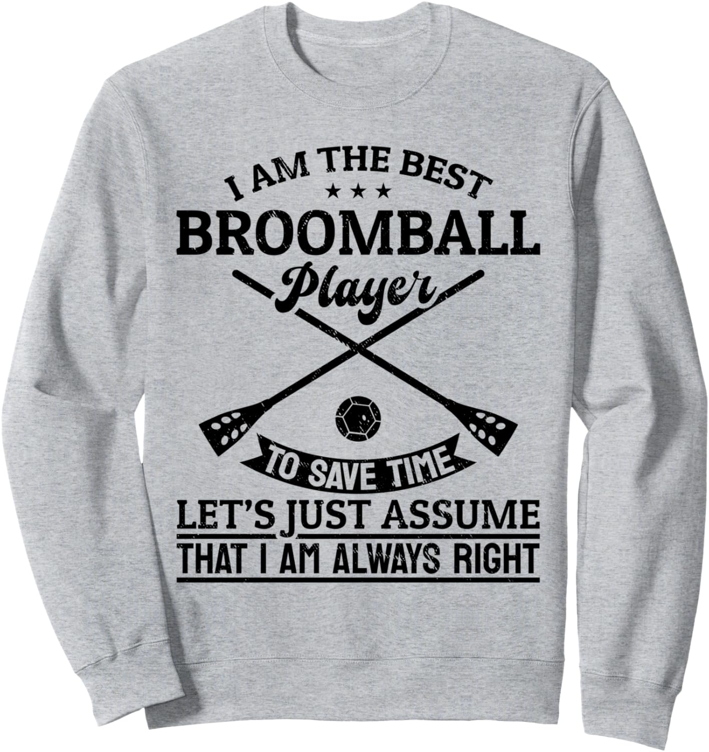 

Забавные цитаты о метлоболе - Толстовка Я лучший игрок в метлобол Broomball Quotes Broomball Player, серый