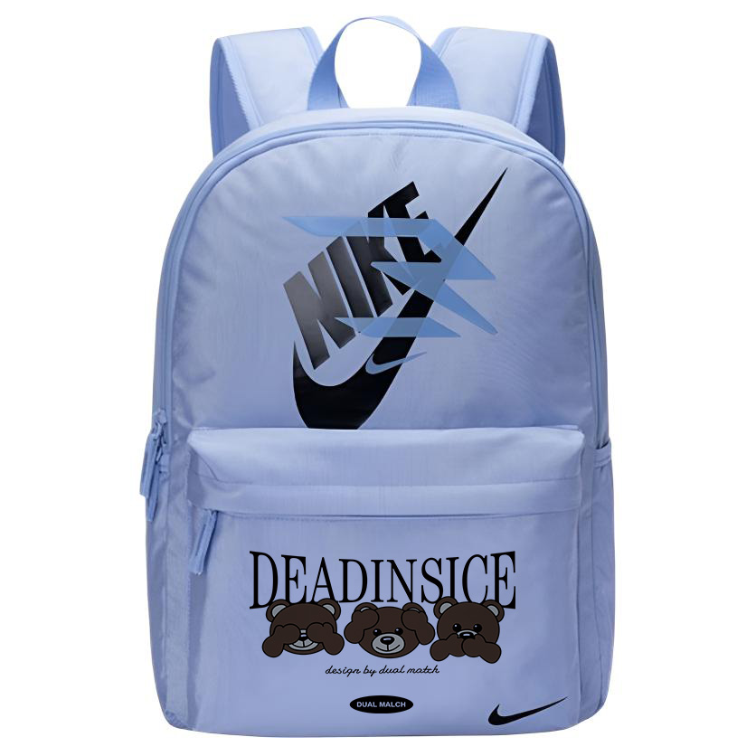 

Nike Полиэстеровый рюкзак унисекс приливный синий, 3 Pack Bears