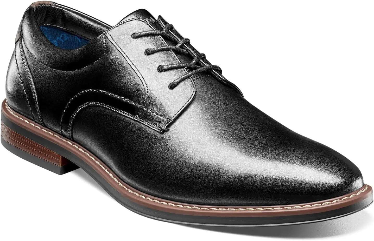 Мужские оксфорды Nunn Bush Centro Flex с гладким носком, Black