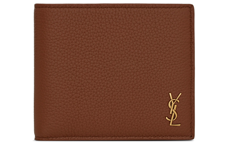 

SAINT LAURENT Кожаный бумажник мужской коричневый