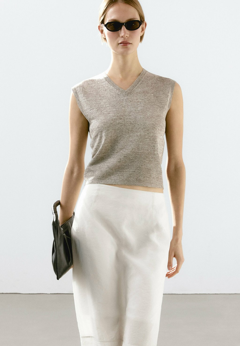

Топ Massimo Dutti, светло-серый
