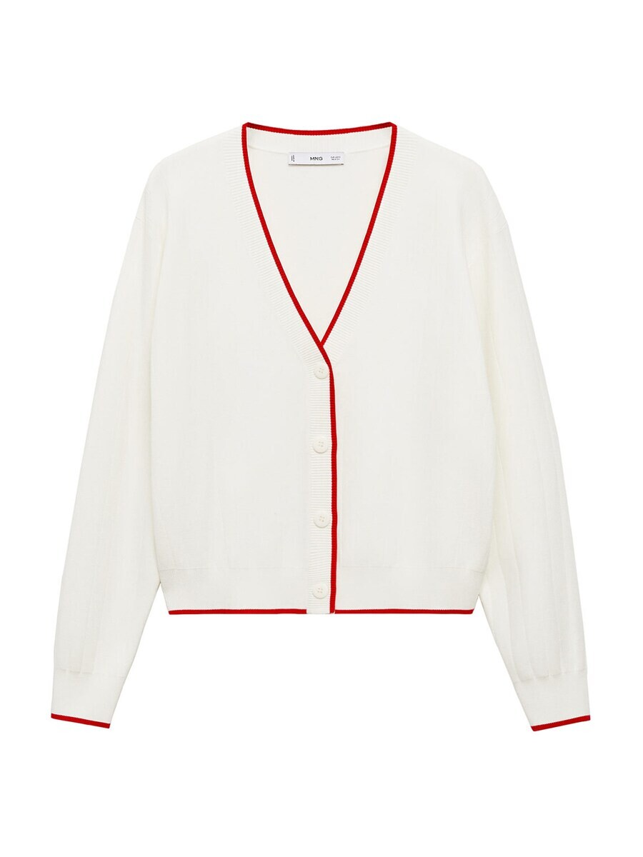 

Вязаный кардиган MANGO Knit Cardigan PIPE, слоновая кость