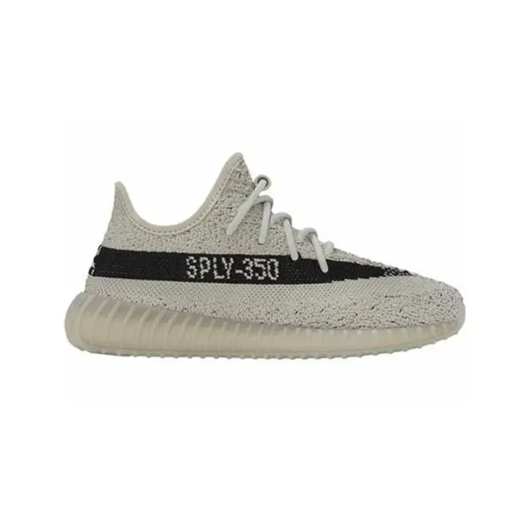 Adidas Originals Детские кроссовки Yeezy Boost 350 V2 с защитой от скольжения, износостойкие, низкие, цвет зеленый, черный — фото 2