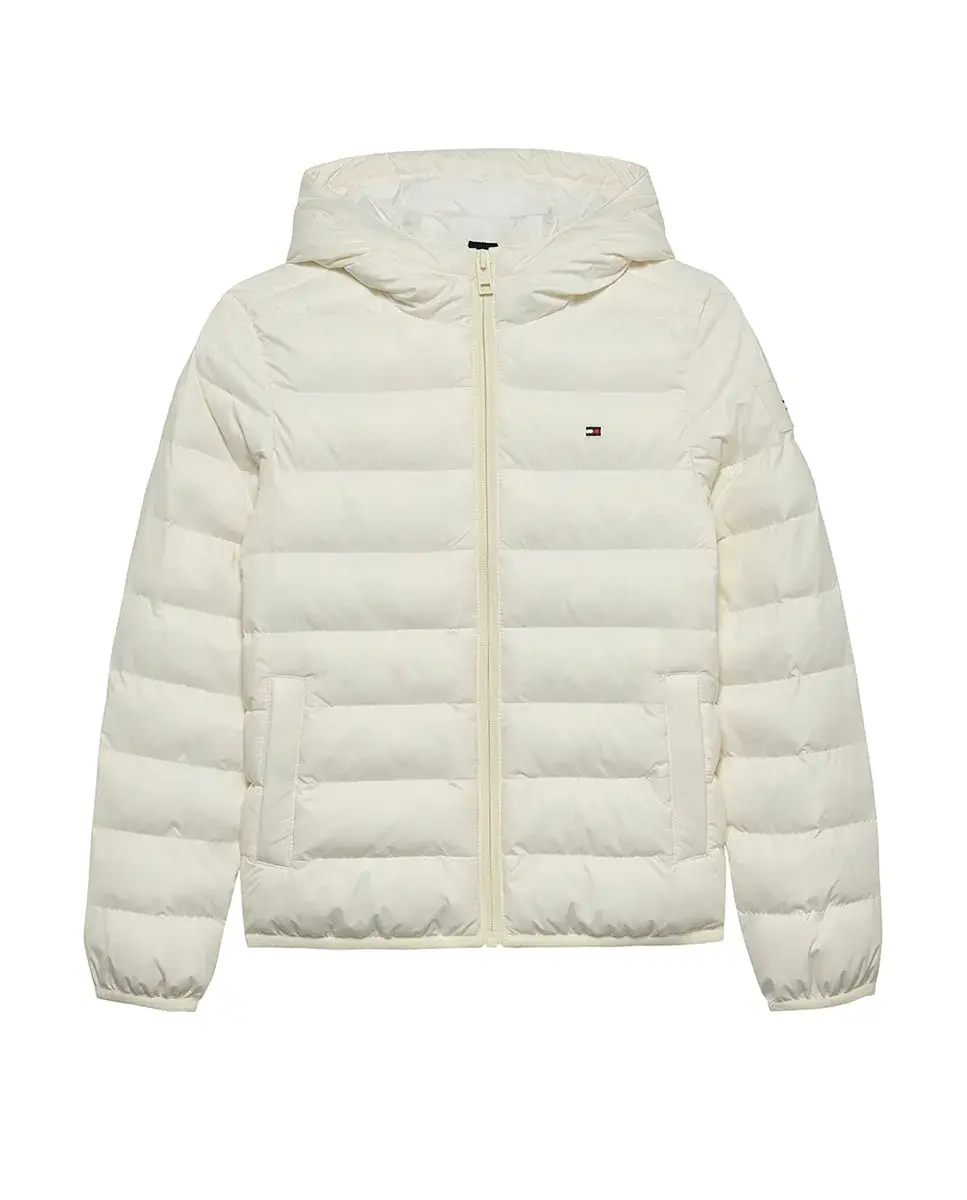 

Стеганое пальто с капюшоном для маленькой девочки Tommy Hilfiger, белый