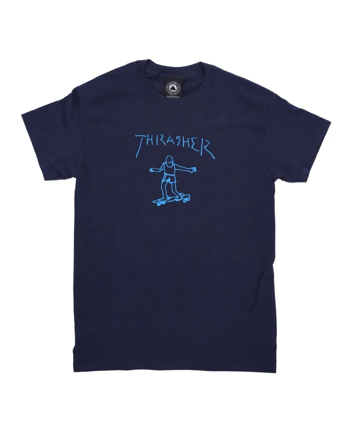 

Футболка с логотипом, темно-синяя/светло-голубая Thrasher, синий