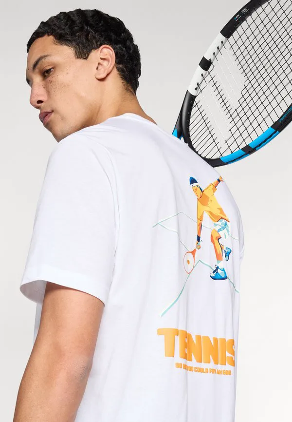Футболка с принтом "горячее яйцо" (спортивная) Adidas Performance, White — фото 4