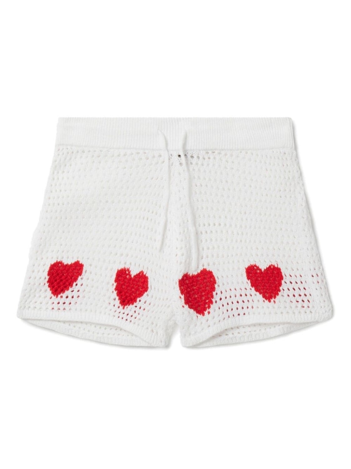 

Stella McCartney Kids шорты в технике кроше с узором, белый