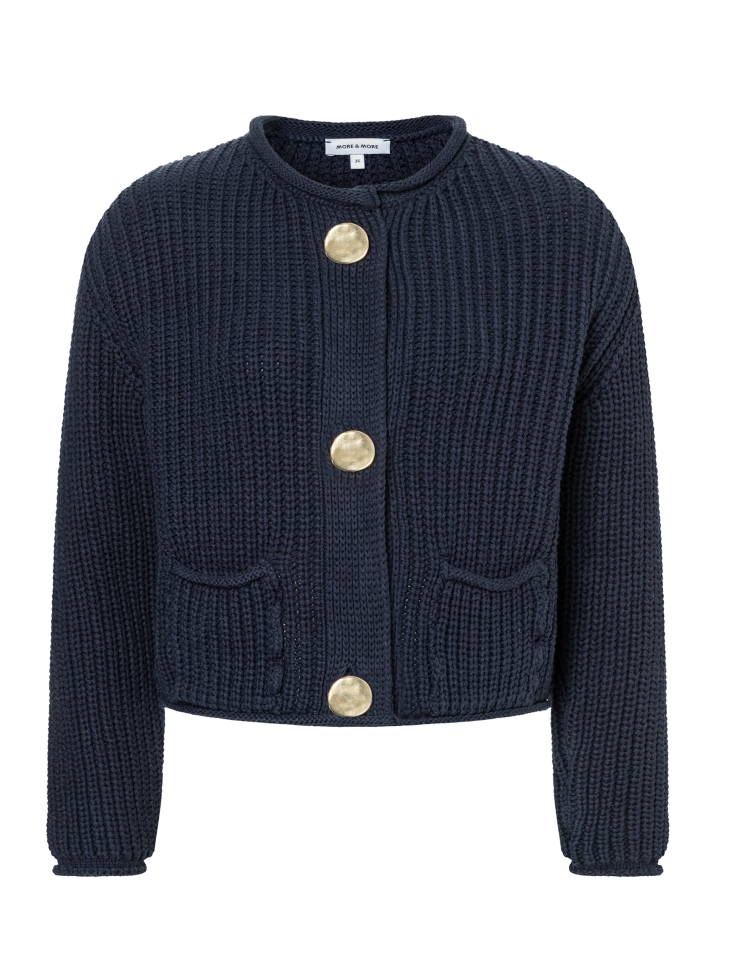 

MORE & MORE Вязаный кардиган в синем цвете