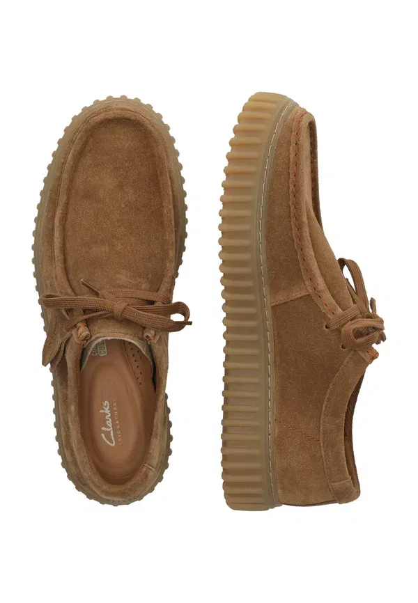 Ботинки повседневные Torhill lo casual lace ups Clarks, замша цвета кола — фото 3