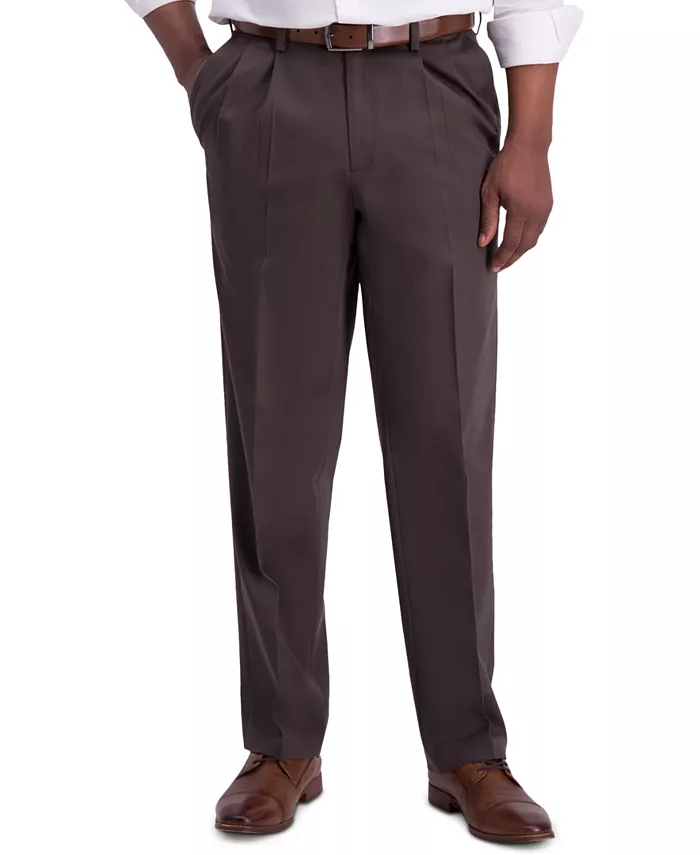 

Мужские классические брюки с защипами Premium Khaki Iron Free Haggar, коричневый