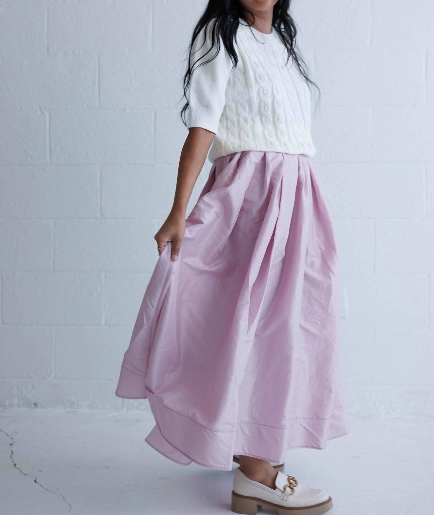 

Юбка Emilia с пышной юбкой цвета сливы Free People, цвет plum blossom