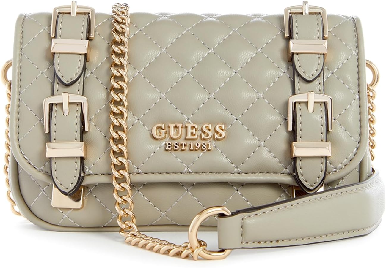 

GUESS женская мини-сумка Adam через плечо с клапаном, Taupe