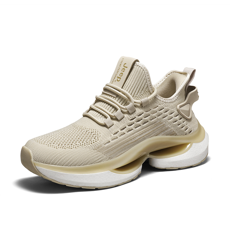 Мужские кроссовки для бега Low top, устойчивые к истиранию, дышащие и легкие Jeep, черный — фото 4