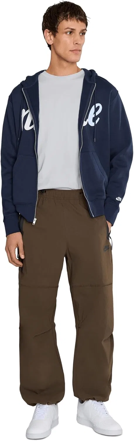 Толстовка на молнии Nike Sportswear Club, флис, Obsidian/Obsidian/White — фото 2