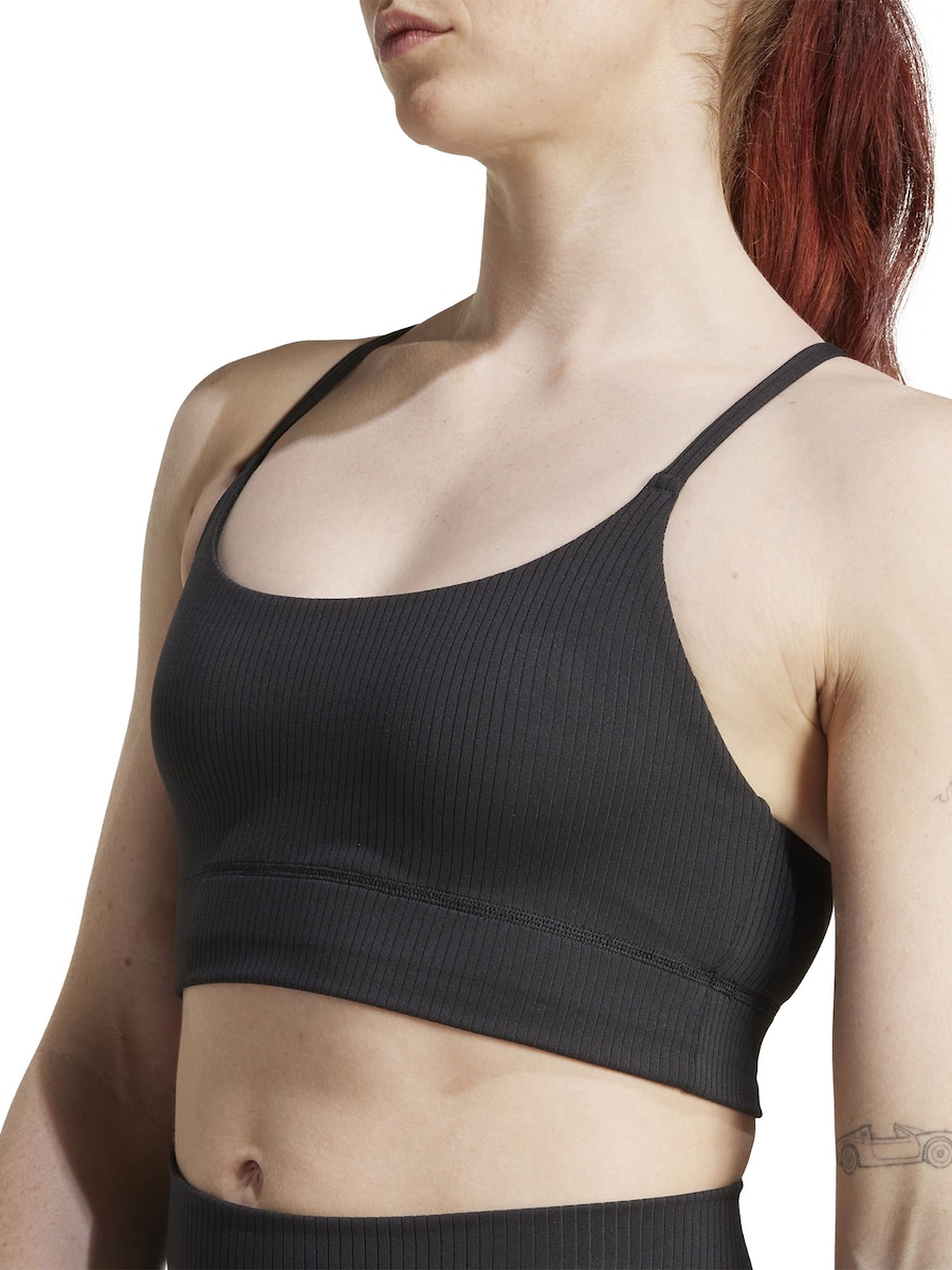 Спортивный бюстгальтер-бралетт ADIDAS PERFORMANCE All me, черный — фото 3