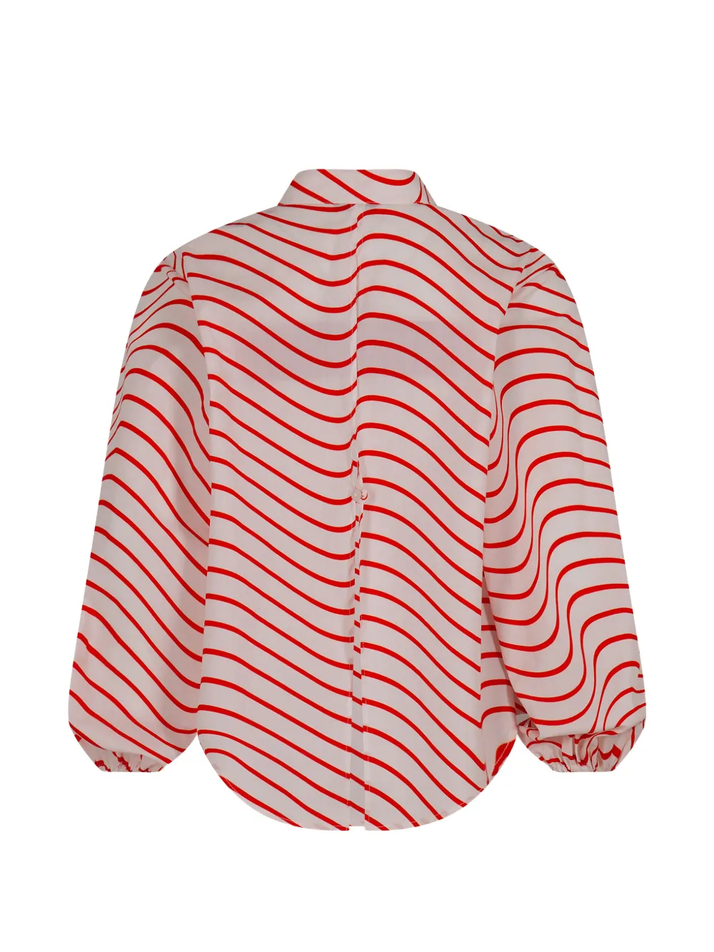 Блузка с длинными рукавами и узором Msgm Kids, красный — фото 2
