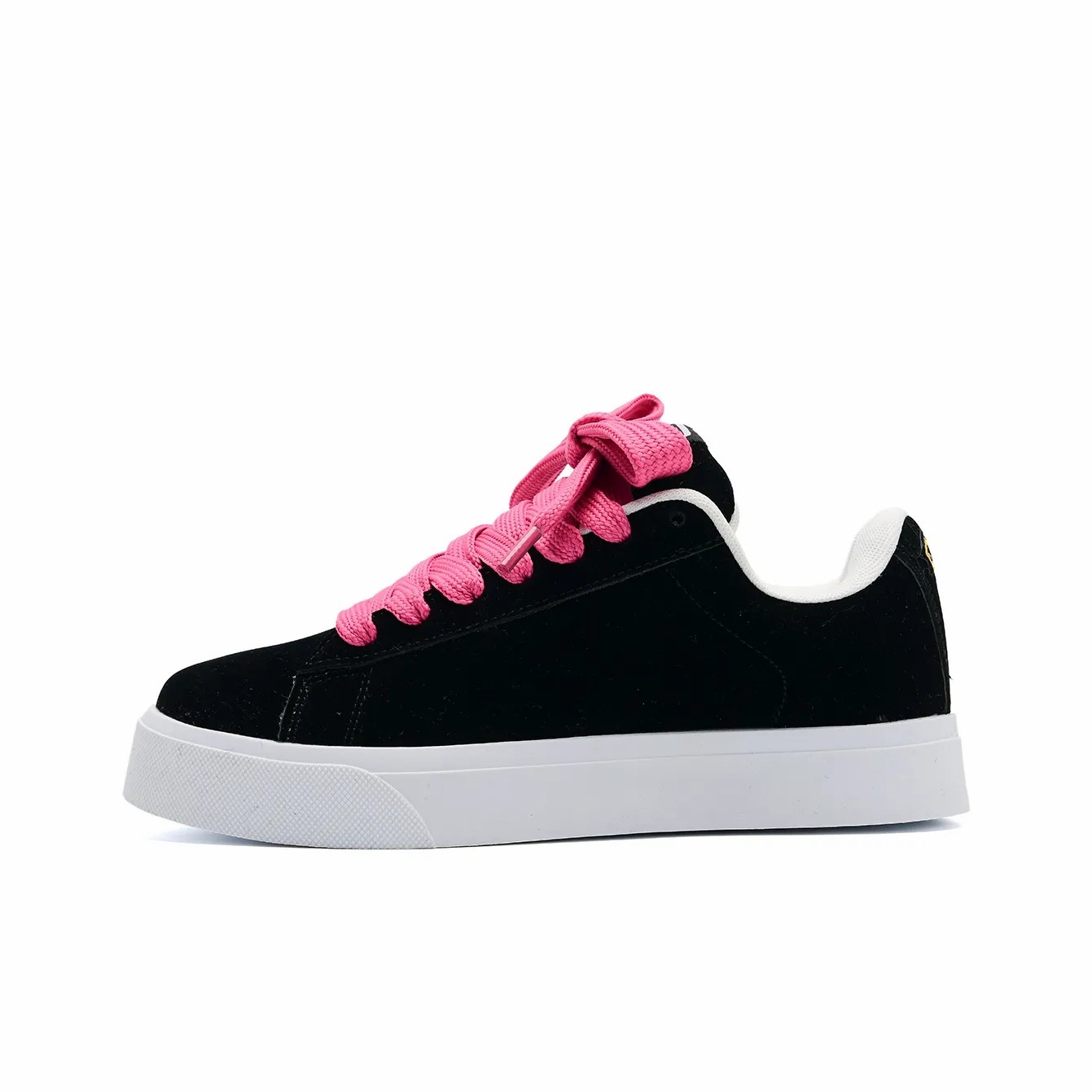 

T628 Низкие скейтерские кроссовки унисекс черно-розовые, цвет Black Pink