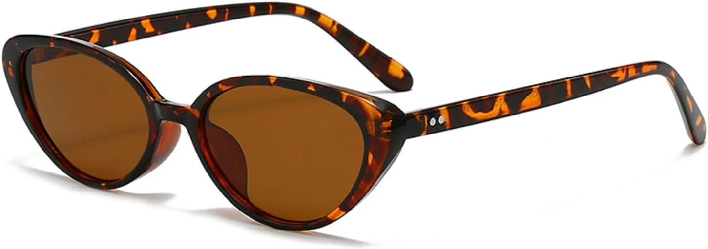 

Женские солнцезащитные очки Melrose Small Cat Eye с градиентным переходом цвета, треугольной формы, для вечеринок, с защитой от УФ-излучения UV400, Leopard