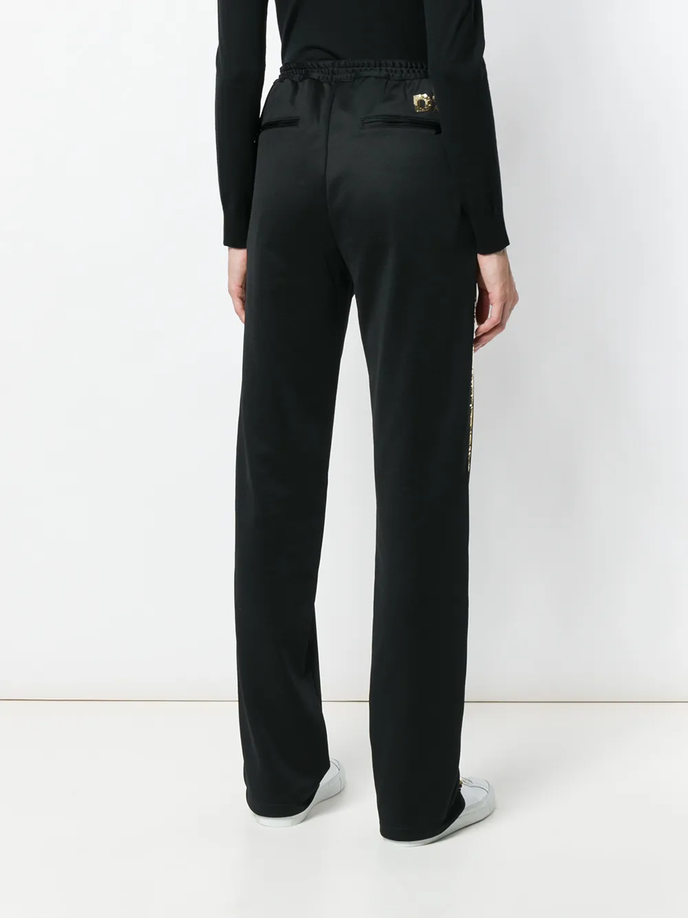 Спортивные брюки, украшенные пайетками DSQUARED2, черный — фото 4