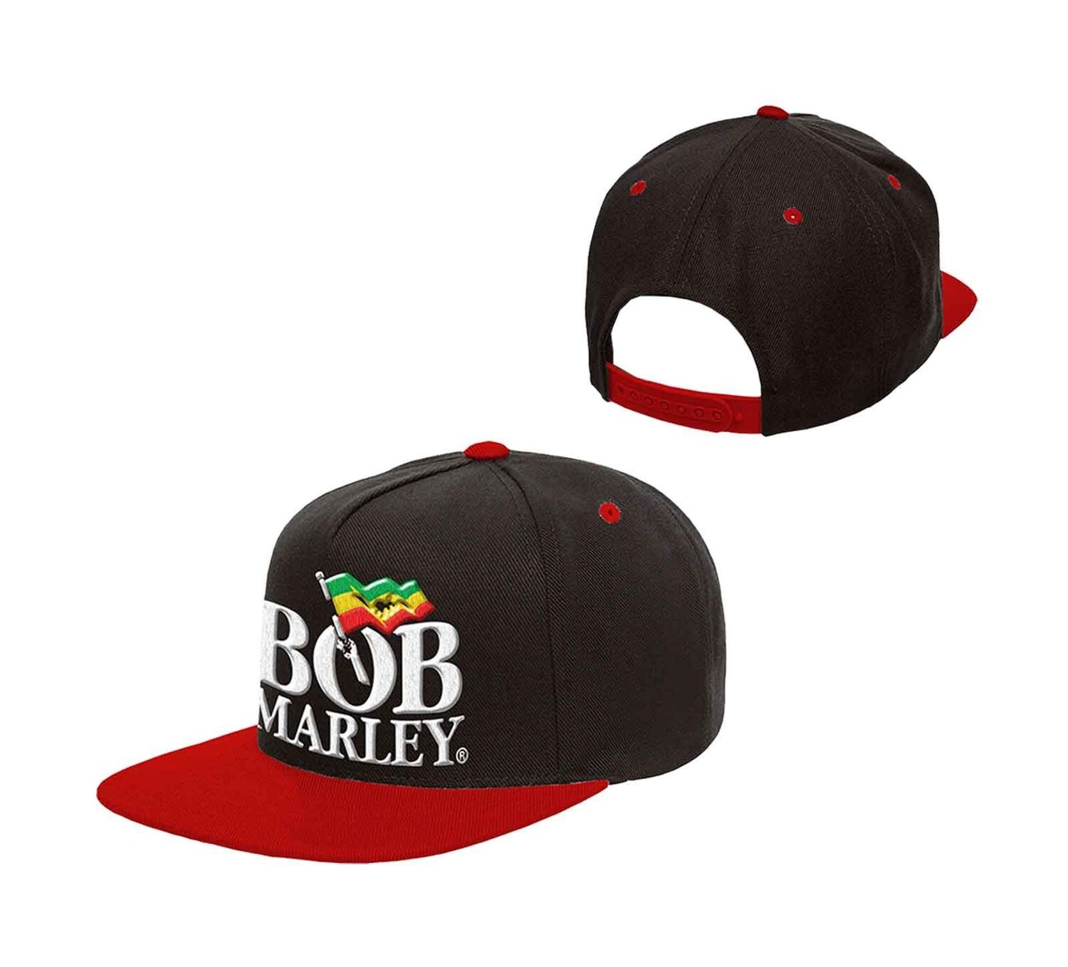 

Бейсбольная кепка Snapback с ямайским флагом Bob Marley, черный
